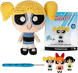 Kit Amigurumi Meninas Superpoderosas Crochê Agulha Costura | Personagens Completos Colecionável | Produto Licenciado Oficial (Lindinha)