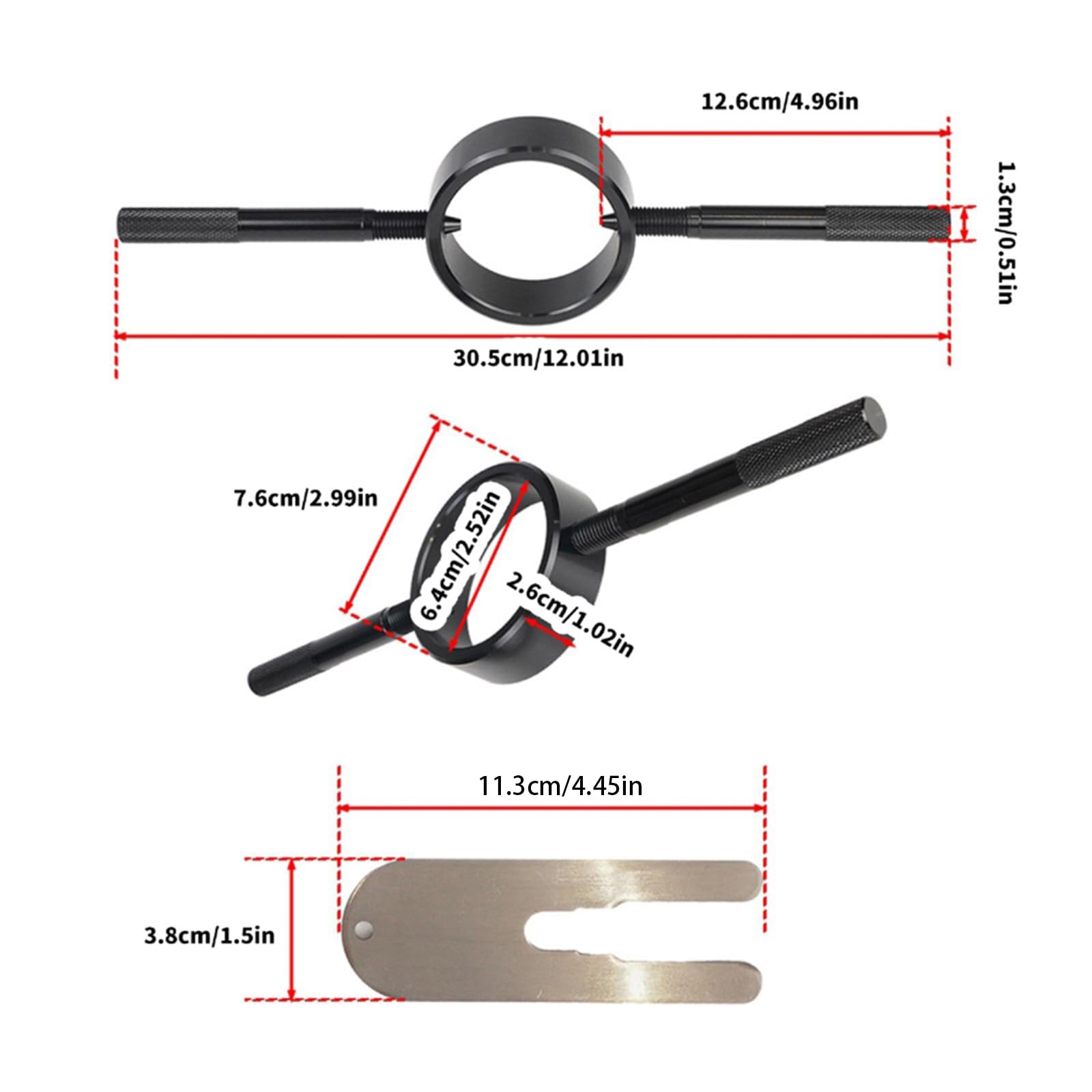 Juego de compresor de Resorte de Horquilla de Motocicleta ergonómico, Herramienta de compresor de Resorte Ajustable, Juego de Herramientas de compresión Segura Ajustable