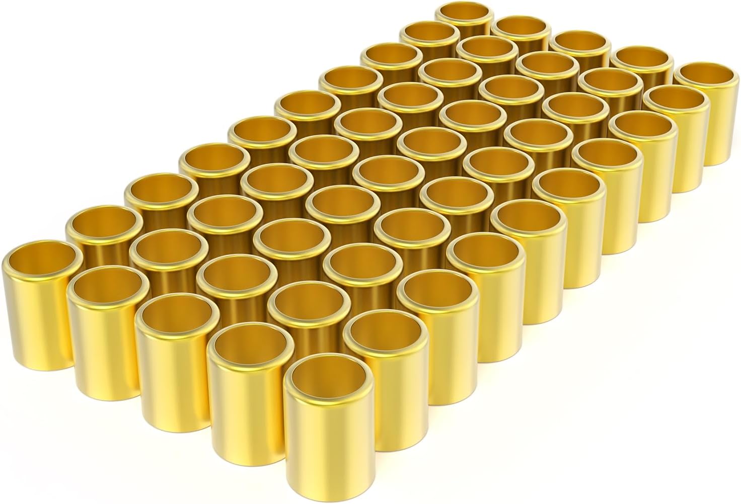 GASHER 25PCS Hose Ferrules Brass Fitting 7326, 15mm Air Hose Crimping Fittings Used in Conjunction with Hose Crimping Tools