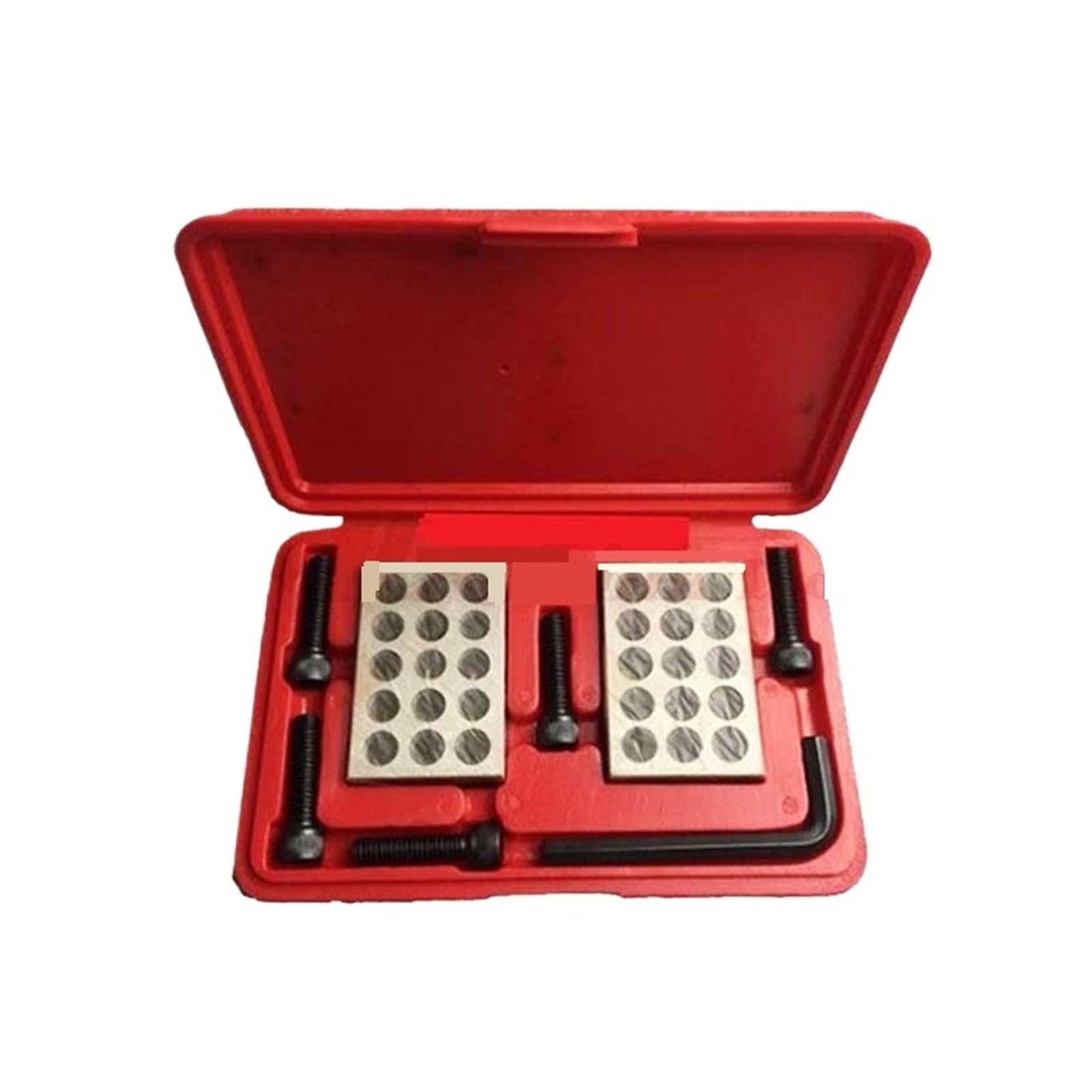Bloques patrón paralelos Juego de bloques de sujeción paralelos con calibre de precisión de 23 orificios de 1, 2 y 3" con llave de tornillo(1-2-3 INCHwithwrench)