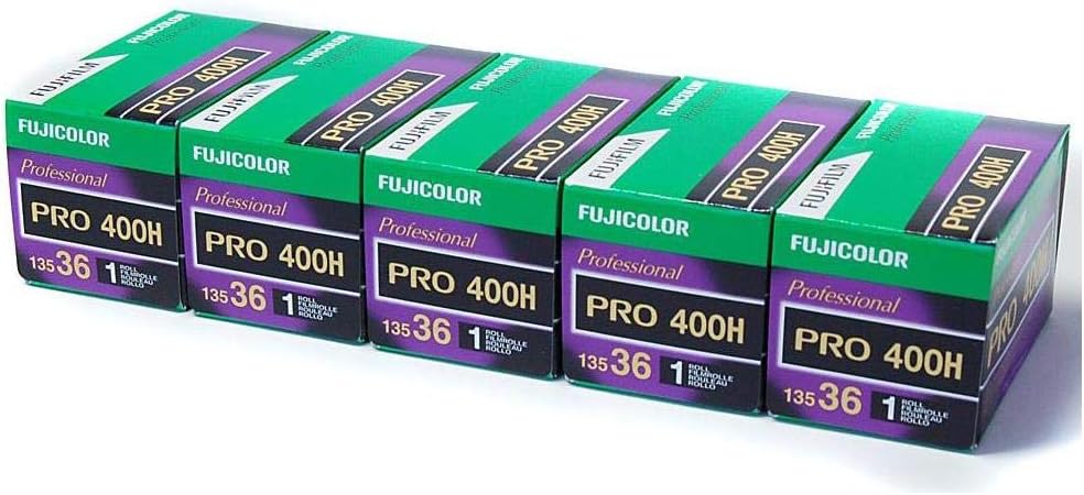 Fujifilm Fujicolor Pro 400H Color Negative Film ISO 400, 35mm, 5 Rolls of 36 Exposures