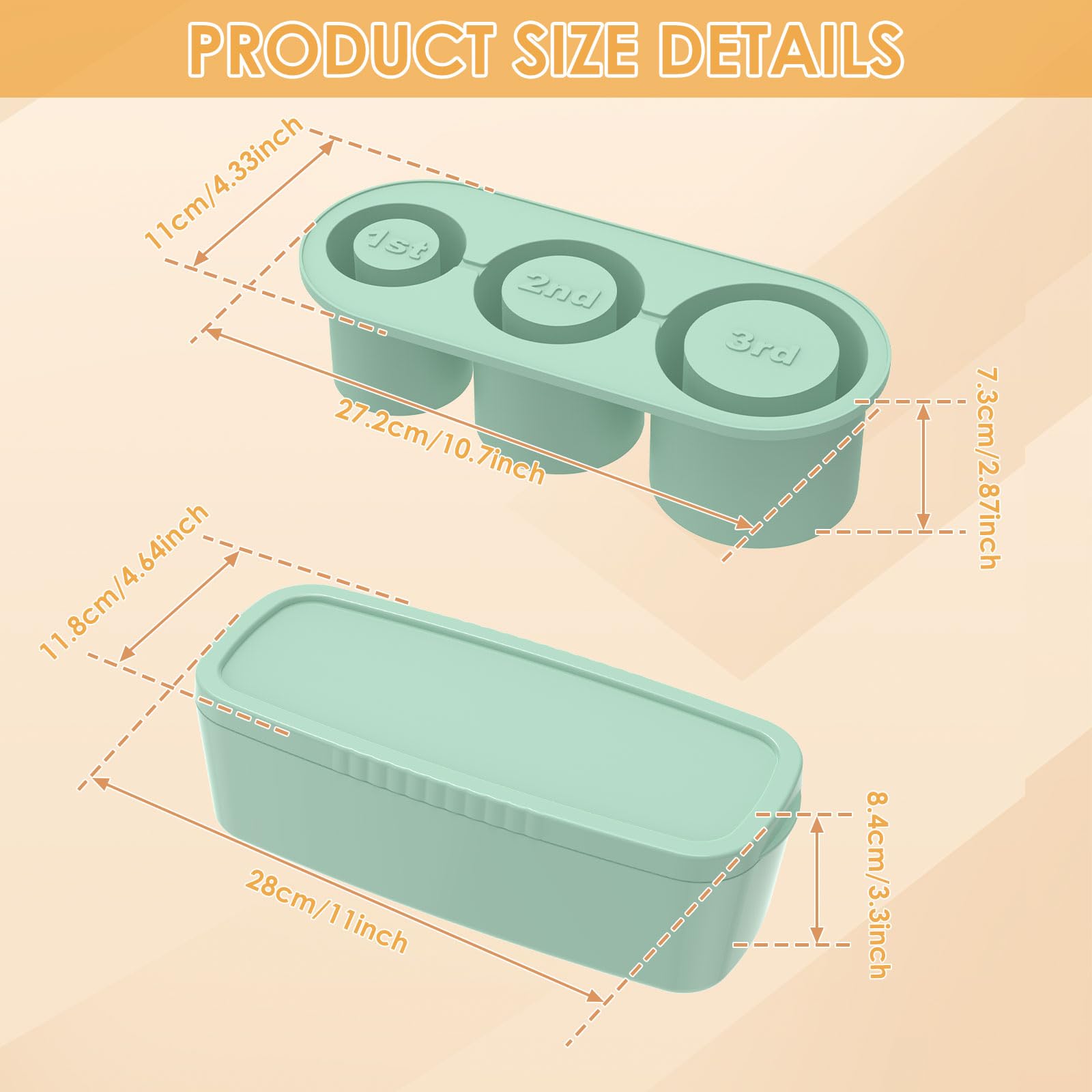 Moule À Glaçons Pour Tasse Stanley, 4 Tailles De Bac À Glaçons En