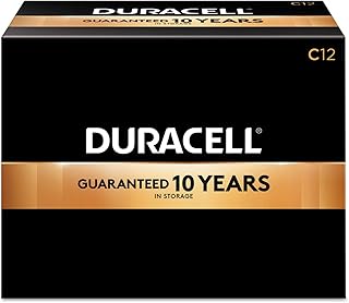 Coppertop Alkaline Batteries, C, 12/Pack