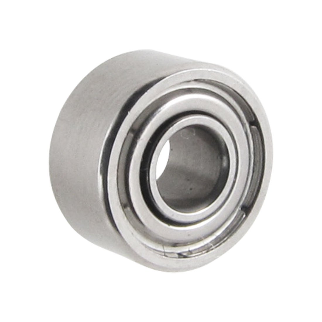 Uxcell 24mm X 12mm X 6mm Flanged Ball Bearing - Silver Tone Shielded Deep Groove Bearing For Bike, Scooter, Machinery - View #4