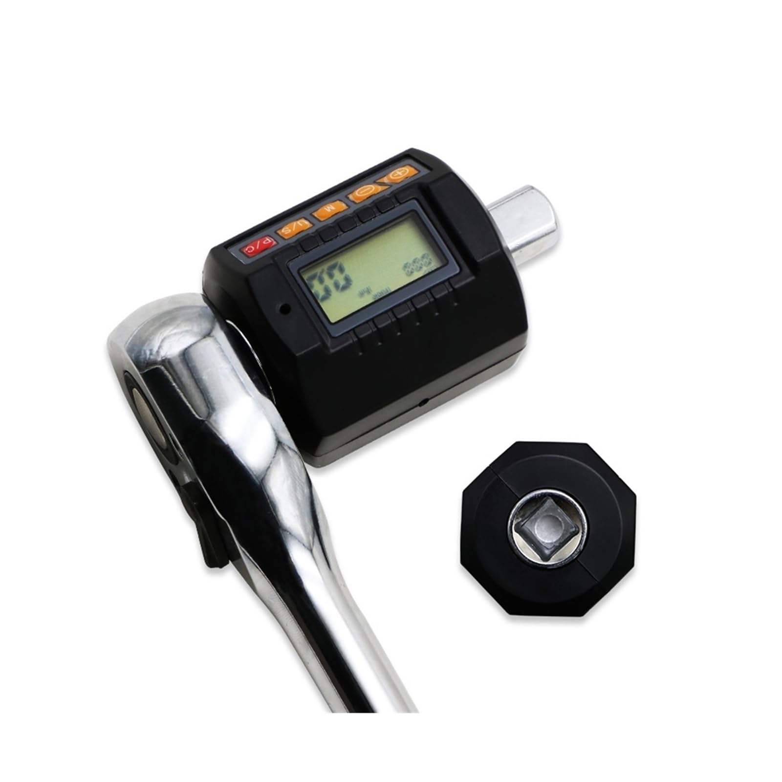 Misuratore di coppia digitale, misuratore di coppia digitale Mini adattatore di coppia 1/2'' con chiave a cricchetto retroilluminata Set di utensili manuali per riparazione auto e bici Tester di coppi
