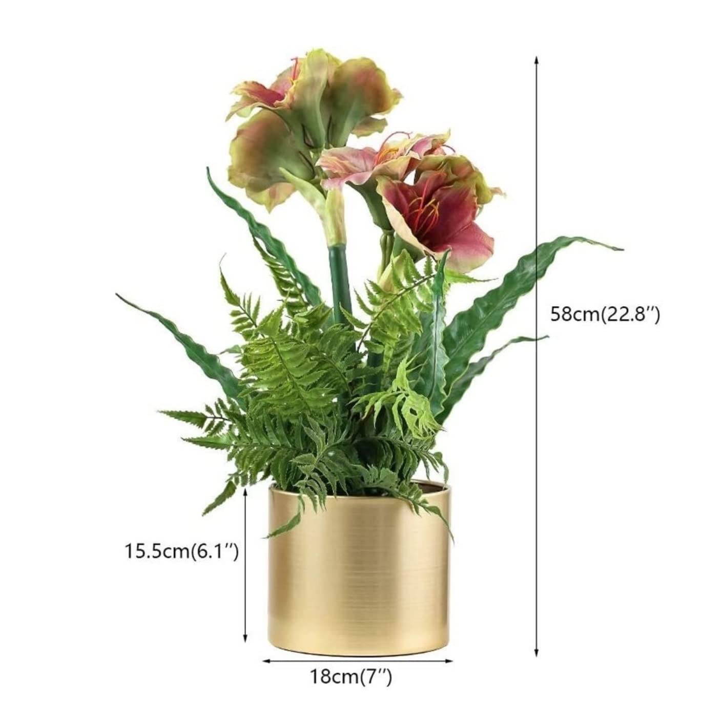 Künstliche Blumen Wunderschön Künstliche Blumen, Modernes Hippeastrum-Fälschungs-Blumenstrauß-Vasen-Set Für Dekoration Künstliche Blumen wie Echt