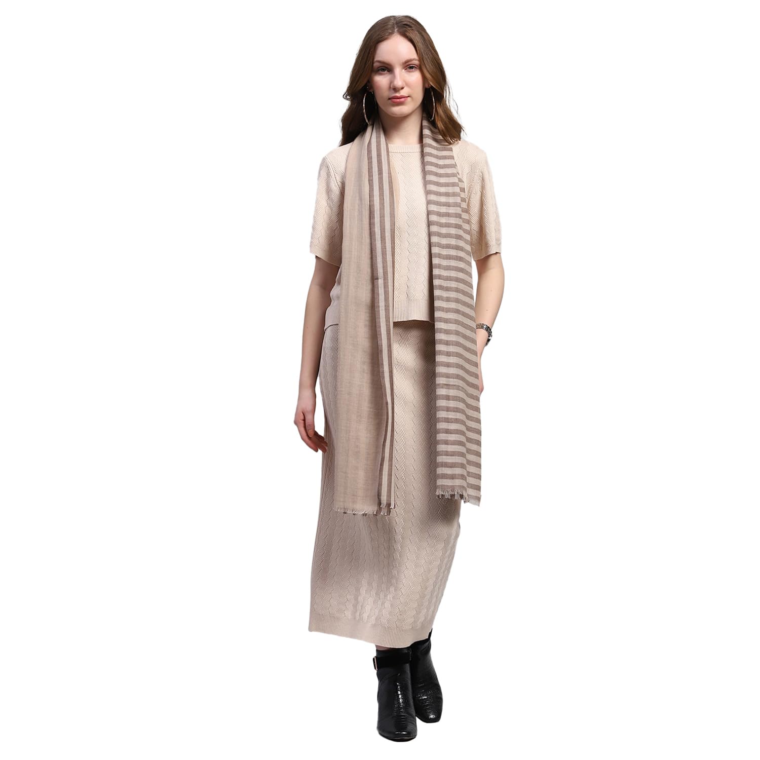 monte carlo Womens Self Design Stole (224STL4331)-picture-25