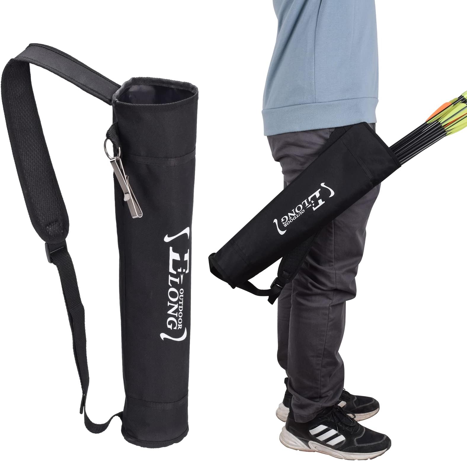 Archery Quiver Arrows Back Quivers Adjustable Waist Side Clip Holder Bag Carry Bags,for Youth Adults Target Practicing Outdoor