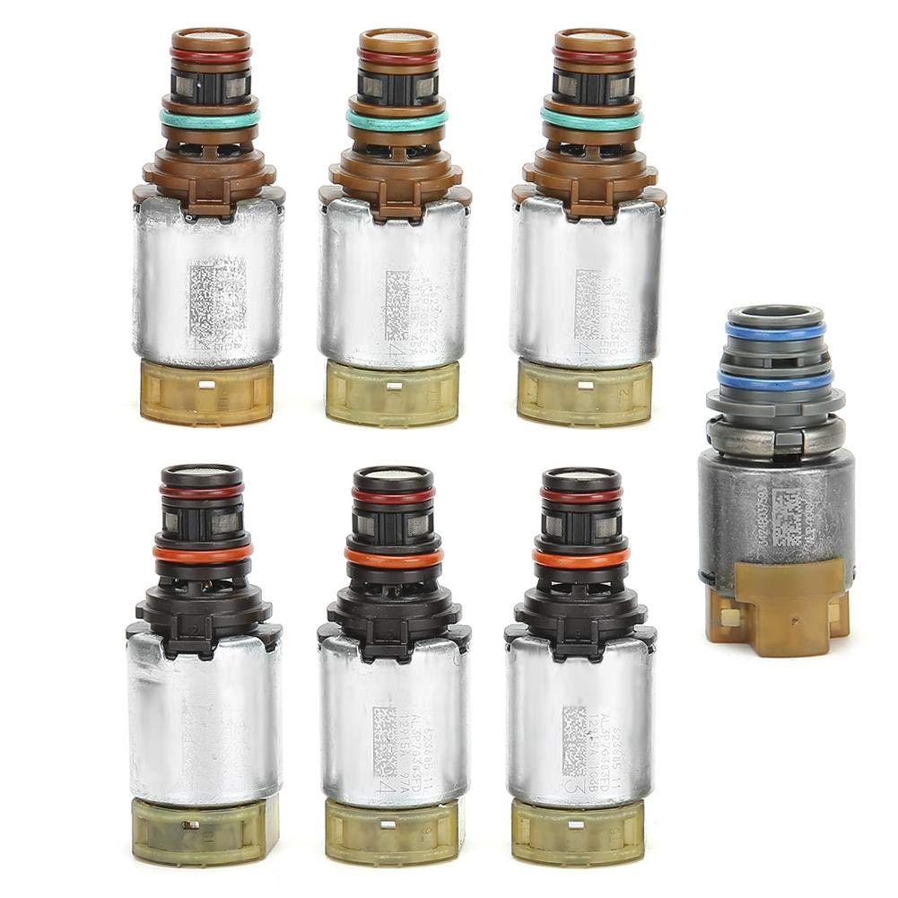 Qiilu Transmission Solenoid Valve Kit, 6R80 Aluminium Alloy Transmission Valve Body Solenoid Kit Fit