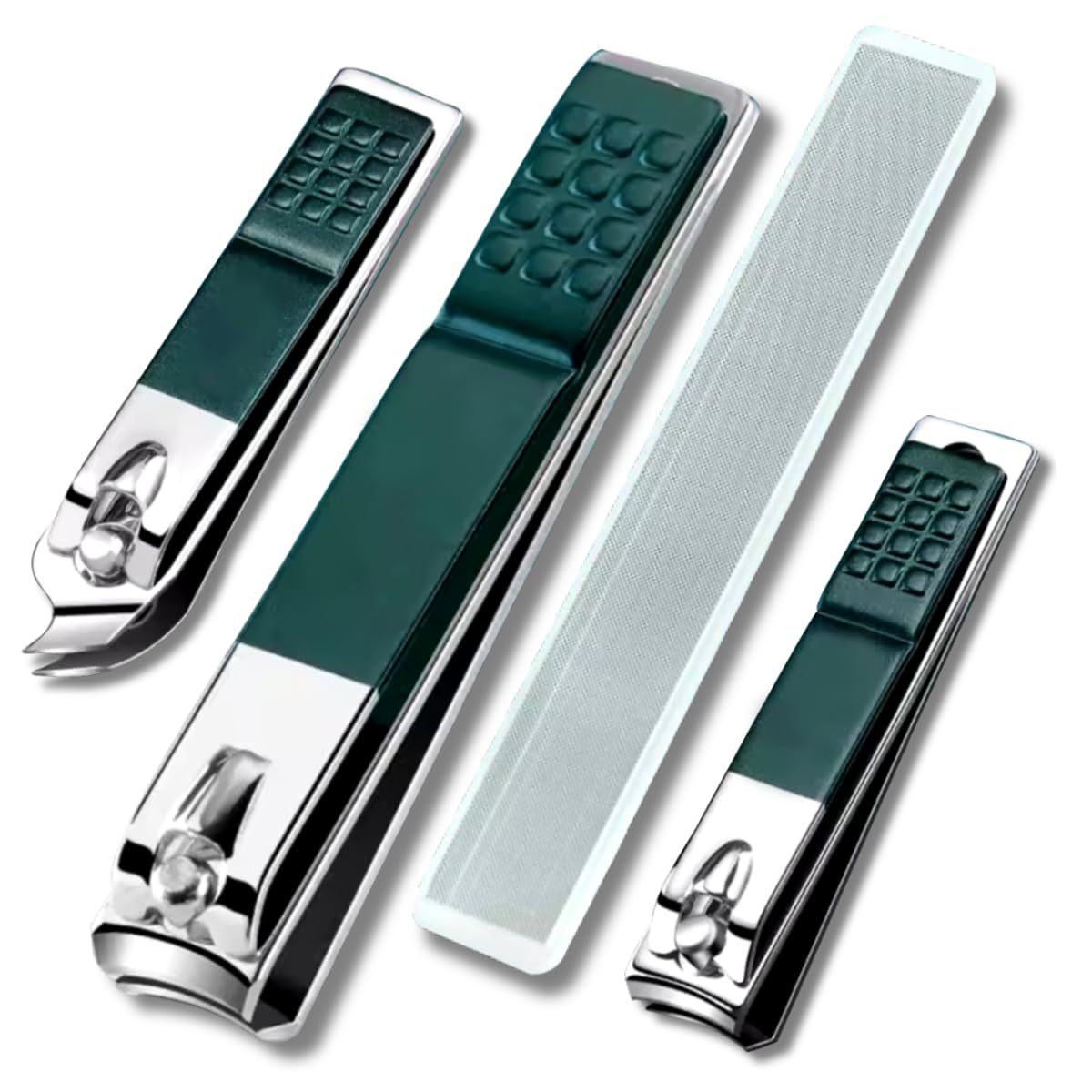 Set de Cortaúñas Profesional para Manos y Pies | Acero Inoxidable | Nail Clipper | Hombre y Mujer | Manicura y pedicura | Alicate recto | Uso profesional | Lima uñas manos y pies | Portable