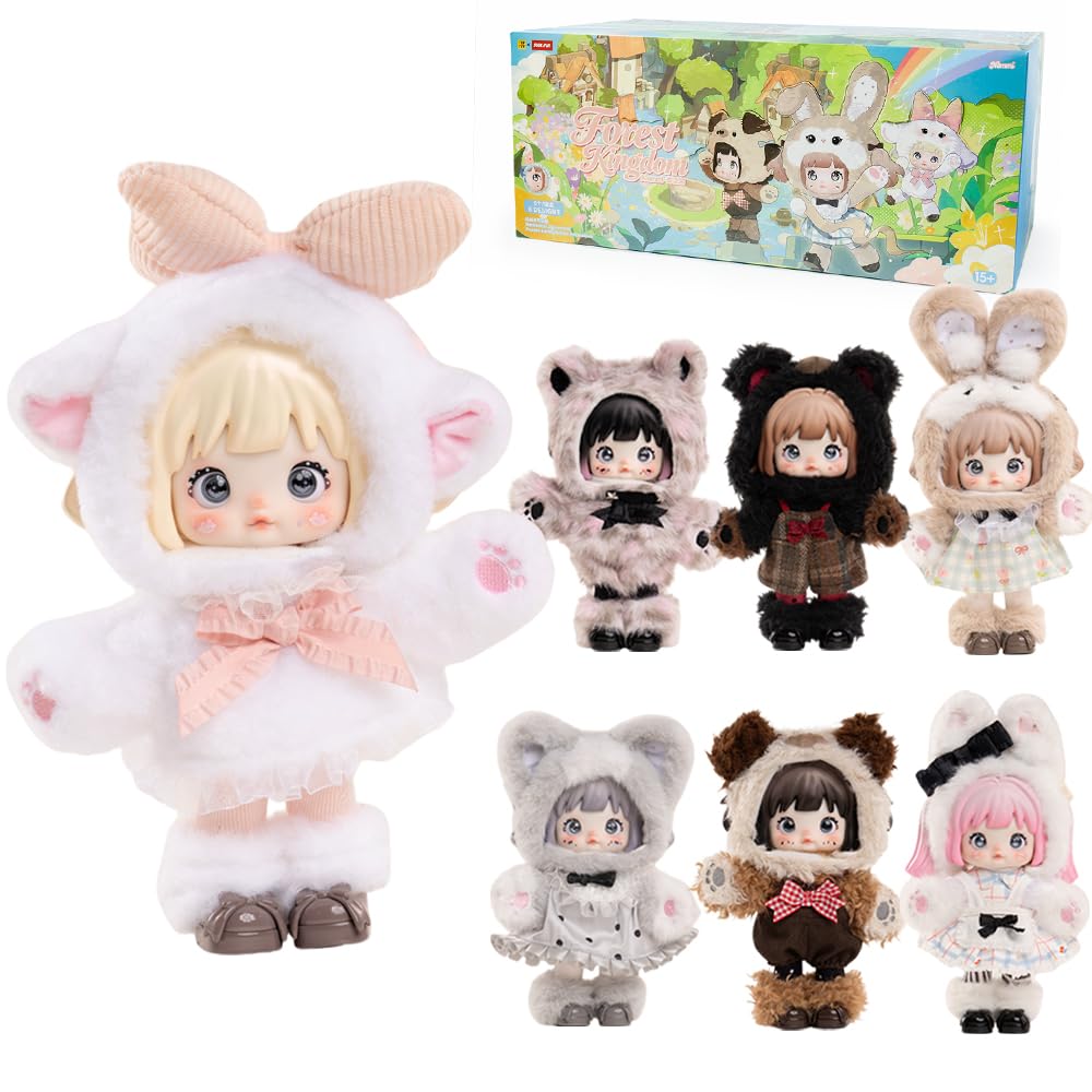 Serie Forest Country - Peluche con viso in vinile, confezione a (Whole Set) | sorpresa, action figure da collezione, ornamento, regalo