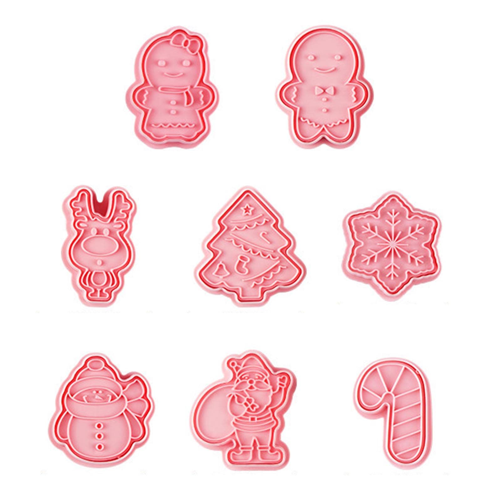 Buxuaaaa Cookie Emossing Molds Biscuit Cutter Stamp Christmas Baking Accessories for Making Cute Biscuit Embossing Mold Pastry Cutter