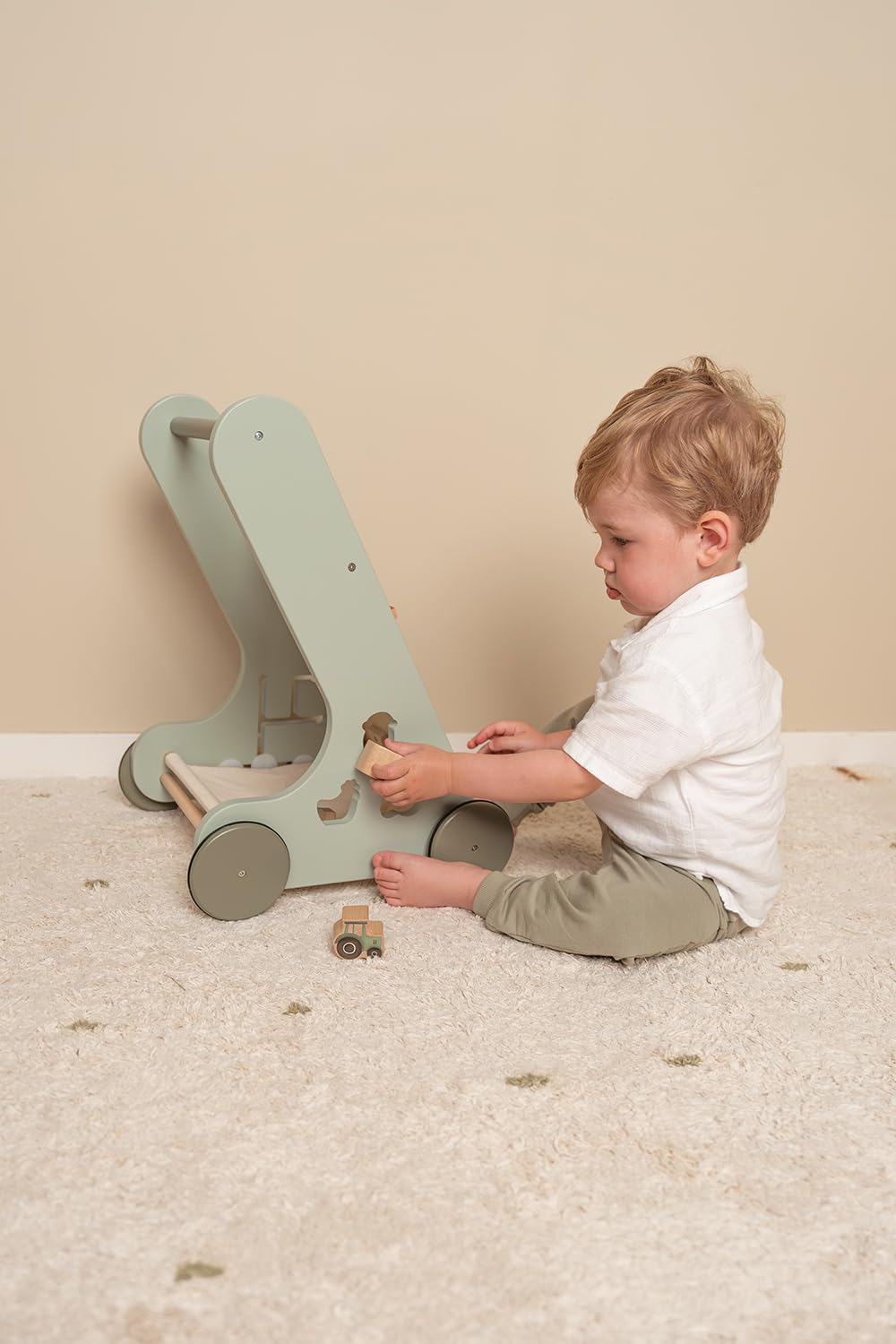 Little Dutch Little Farm 7132 - Carrello in legno FSC, colore: Verde