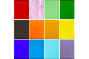 ILLUCKAI 12-Sheet COE 96 Transparent Fusible Glass Sheets