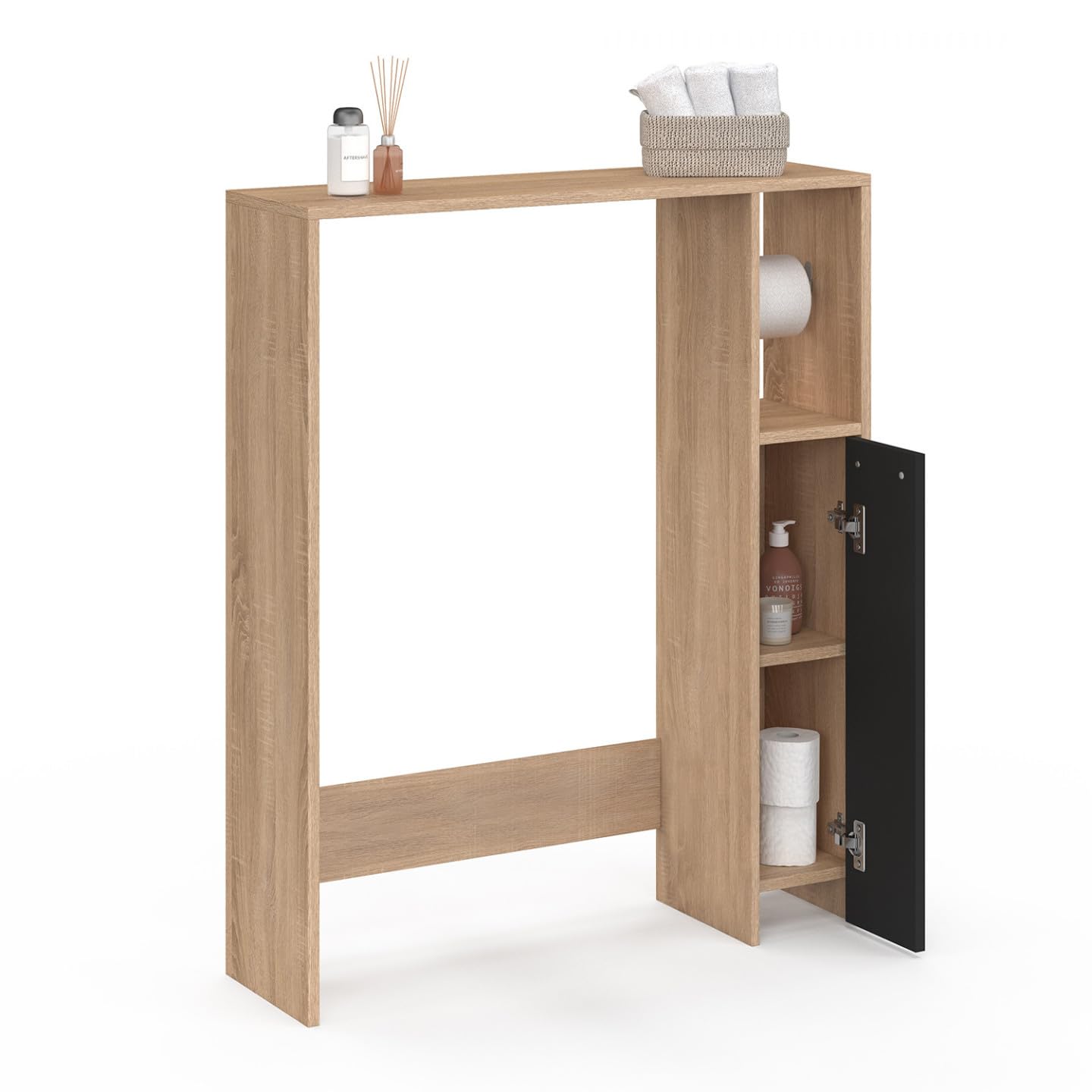 IDMarket - Top WALLIS avec meuble en hêtre et noir