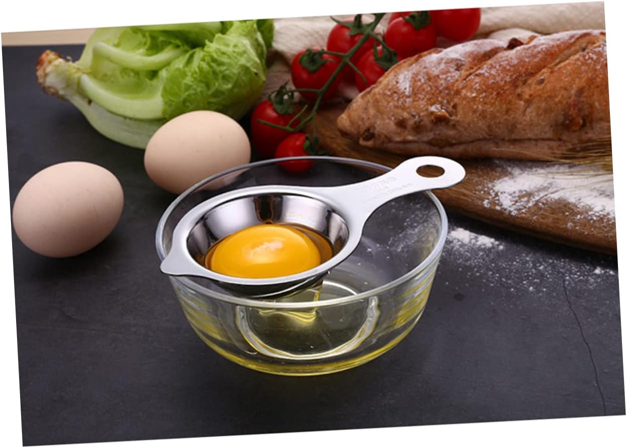 Zerodeko 4pcs Stainless Steel Egg Separator and Yolk Extractor for Cooking and Baking Non-stick Design for Easy Cleaning Kitchen Gadget for Egg Whites and Yolks