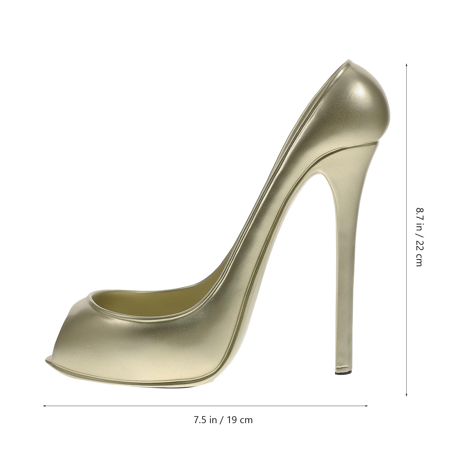 Porte-Bouteille Forme Chaussure à Talon Haut Créatif en Résine Or de Vin Casier Pratique et Élégant pour Décoration Maison ou Restaurant