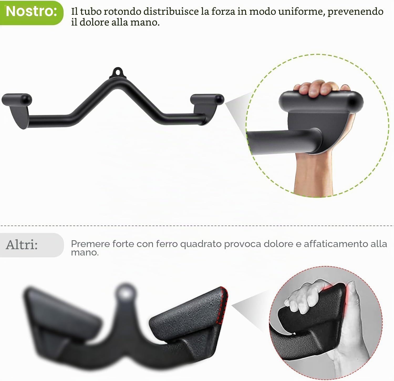 SELEWARE LAT - Barre per Trazioni a Pressione, Barre per Pull - Down, Accessori per Macchine con Cavi, per Allenamenti in Palestra a Casa, Accessori Resistenti per Palestra Domestica per