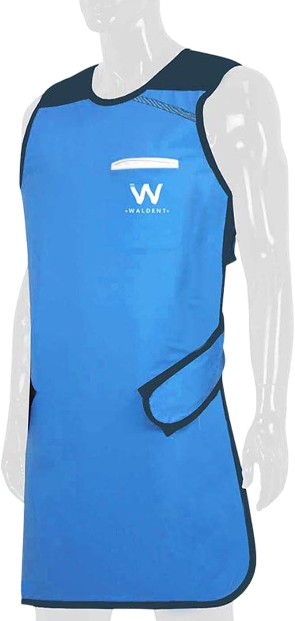 Waldent X Ray Lead Apron | Free Hanger | BARC Certified | Lead Equivalency (0.35mm), Blue, One size