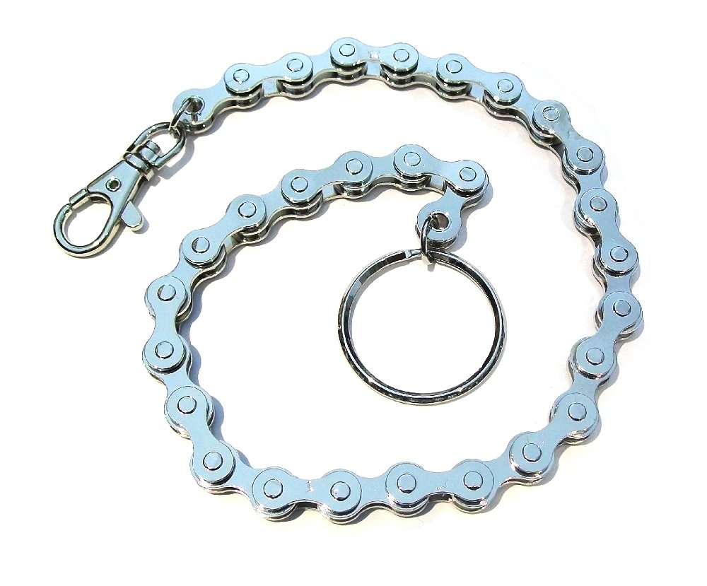 Fashion Jewllery4u Cycling Chain Keyring Biker Trucker Men Trouser Motorbike Motorcycle Jean Long Wallet Pants Keychain Keyfob Key Ring with Belt Clip - 44cm
