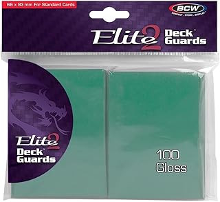 BCW Elite2 Deck Guard Gloss Seafoam Card Sleeve - 100 ct