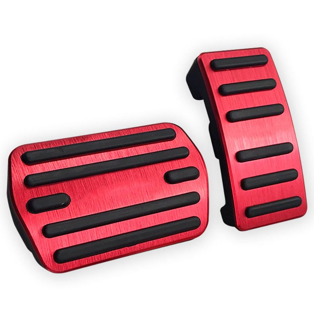 LEXLEY 2PCS Anti-Slip Aluminum Brake Gas Pedal Pads,Auto No Drilling Accelerator Pedal Covers For Ford Mach-E 2021 2022 2023 2024 2025 2026，Not Fit