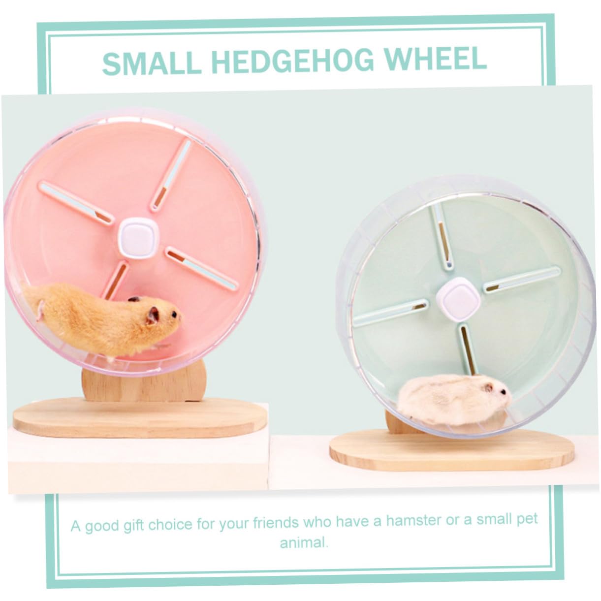 Rueda de Hámster Silenciosa 20cm Material Abs y Madera Soporte Estable para Jaula Adecuado para Ejercicio y Entretenimiento de Ardillas y Ratas