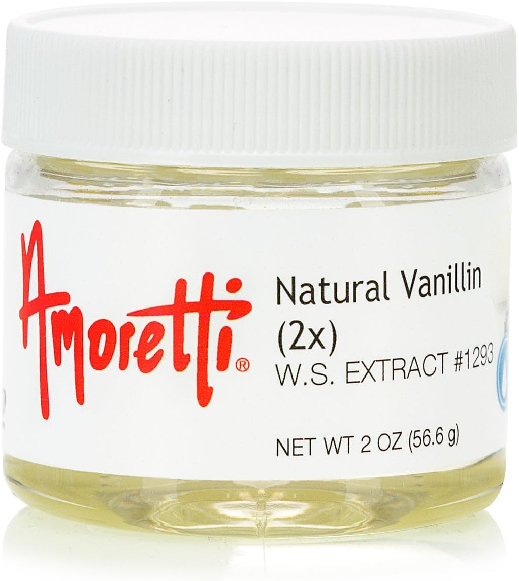 Amoretti - Vanillin Extract Natural Water Soluble 2X 2 oz - Highly Concentrated & Perfect For Pastry, Savory, Brewing, and more, Preservative Free, Vegan, Kosher Pareve, Keto Friendly