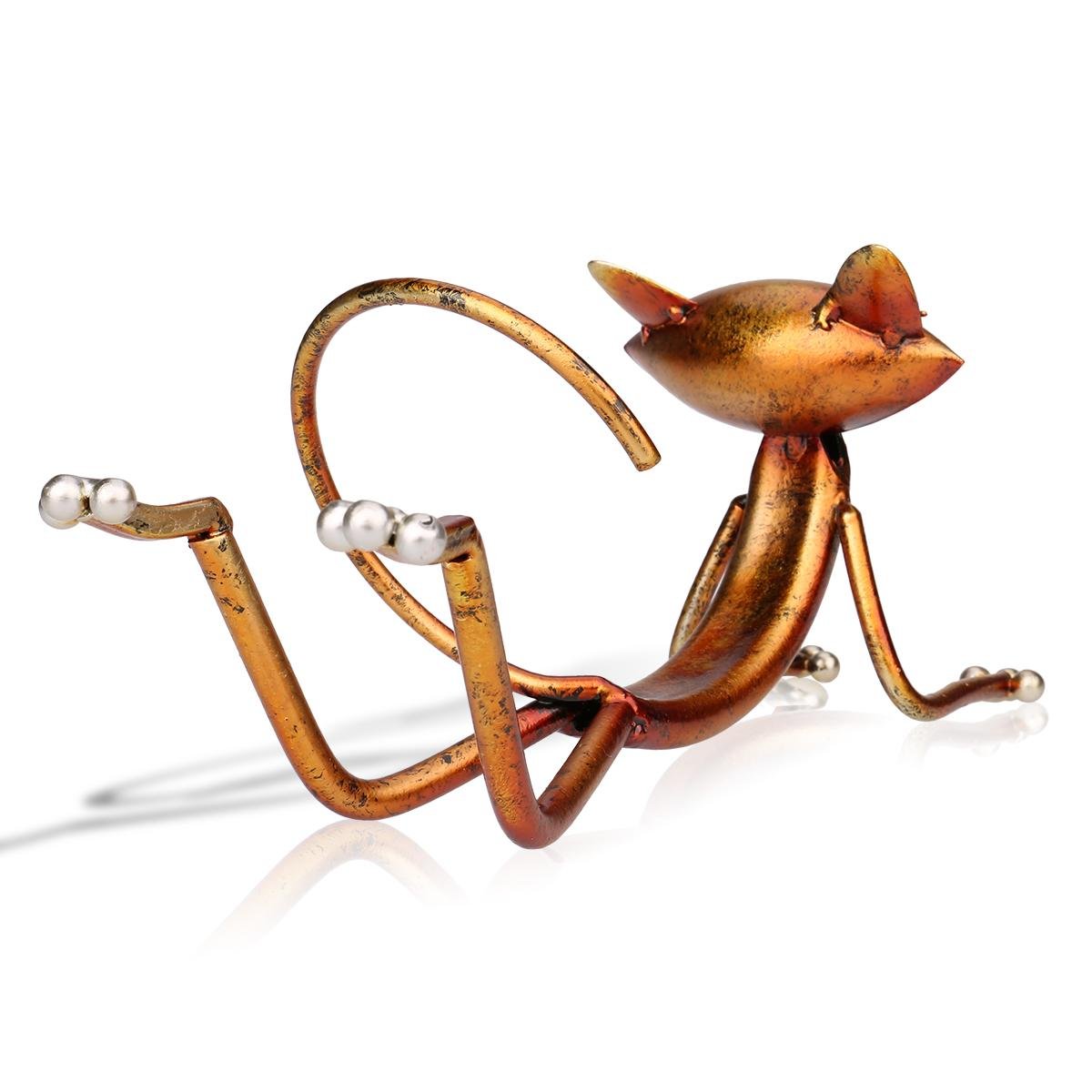 Tooarts Botelleros de Vino de Metal Gatos Regalos Originales Soporte de Vino Metal