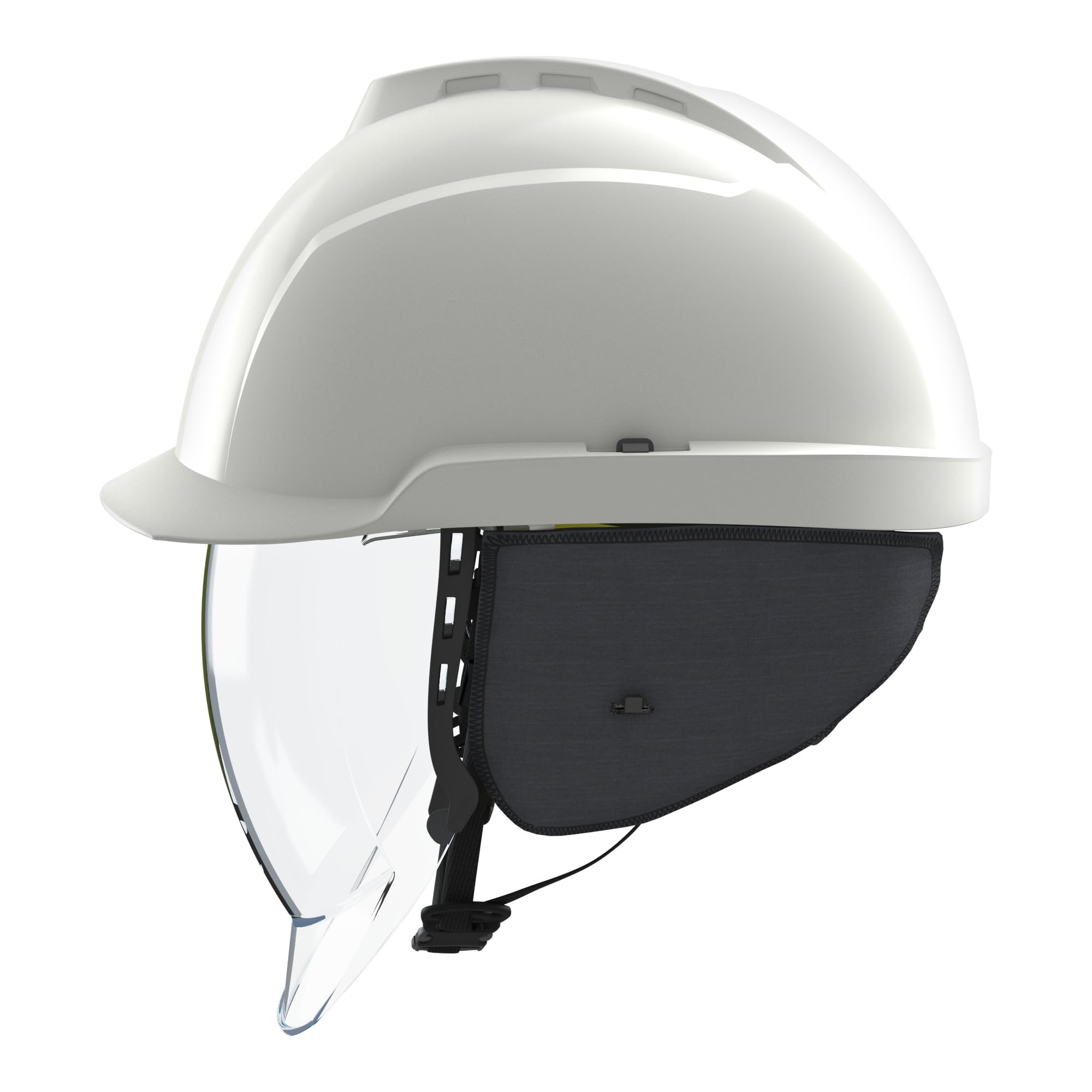 MSA V-Gard950 Casque de Protection, Non ventilé, léger, Haute Protection, Confortable, matériau Blanc acrylonitrylo-butadieno-styrène