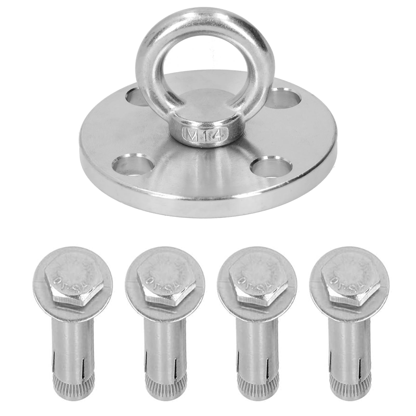 Wjelet Heavy Duty Swing Hanger Hooks with 4 Anchor Screw, Fixing Hanger Hammock Hook Bearable 500kg for Concrete Wooden Sets Playground Porch Indoor Outdoor Seat Trapeze Yoga, Gym