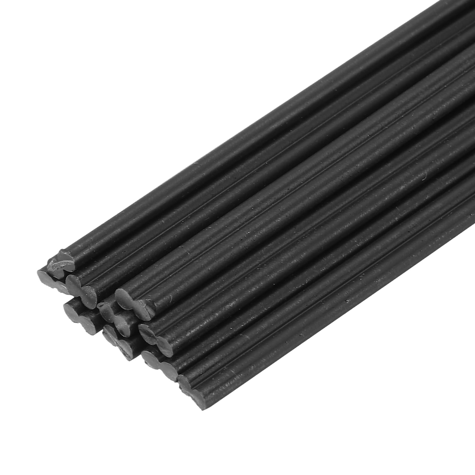 sourcing map 10pcs 39 Inch Plastic Welding Rods PVC Welding Strips Welder Rods for Plastic Welder,Car Bumper, Kayak Repair, Black