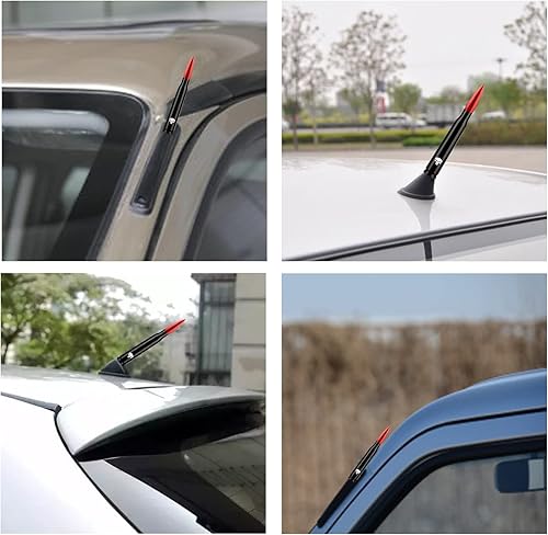 Miniatura 6 de Ajxn 1 - Antena de bala para automóvil, camión, mástil de antena de automóvil, accesorios de camionetas, color rojo #1