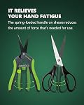 2pcs 6.5" Pruning Shears for Gardening Ultra Sharp Garden Scissors | Plant Snips for Precise Cuts, Stainless Steel Bonsai Clippers with Spring Loaded, Garden Shears (1pc Straight & 1pc Curved)