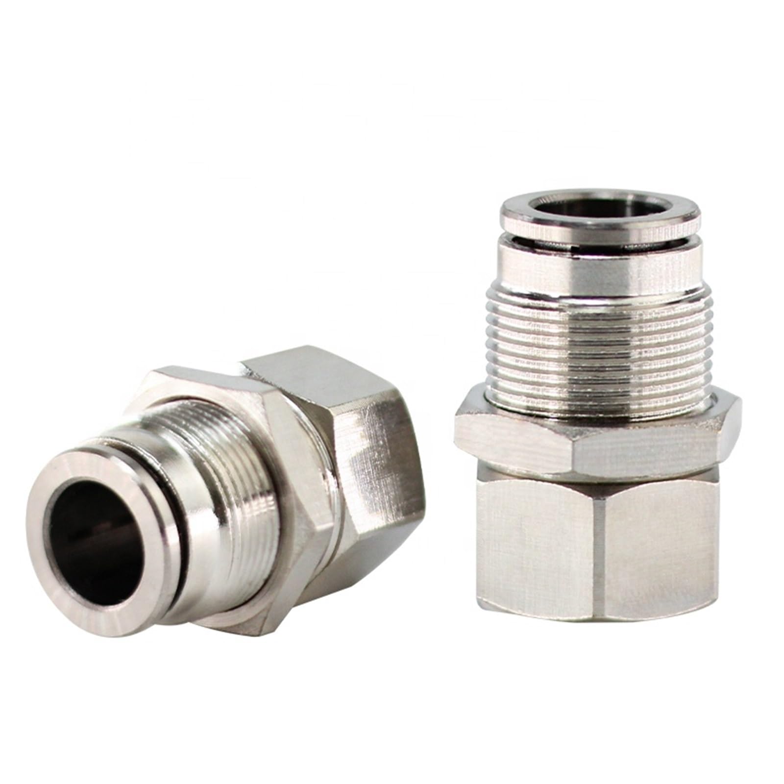 Auyvqxoz Women's One Color Brass Pneumatic Push Fitting Bulkhead Push-In Condition Thread Connection Machinery 8Mm 5Pcs