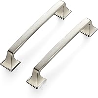 Vista 11 de Ravinte Paquete de 30 tiradores de arco sólidos de 3 pulgadas cuadrados, manijas de gabinete de cocina, tiradores de níquel cepillado plateado