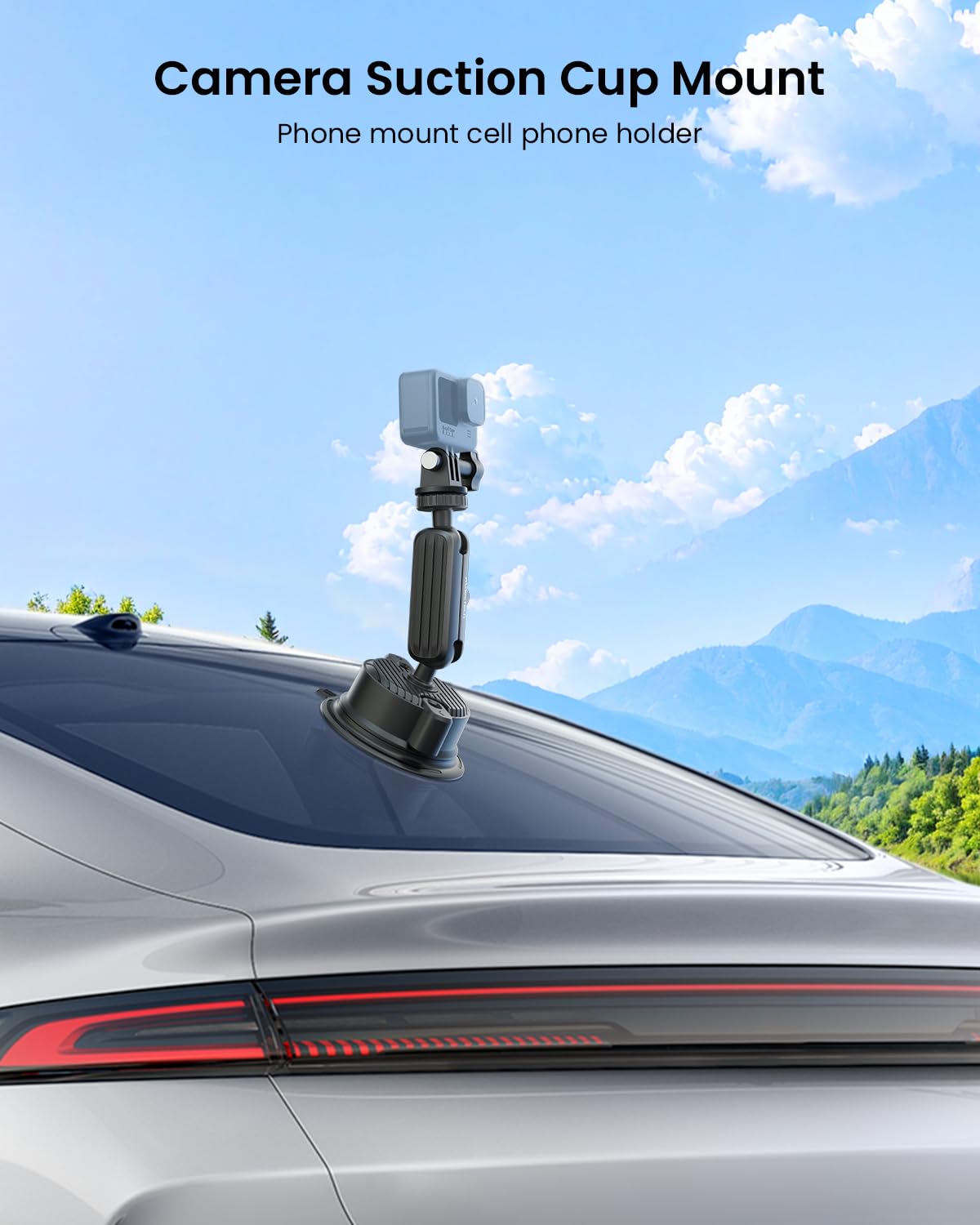 Ventosa Adattiva per Montaggi di Fotocamere in Auto Montaggi per Go Pro in Auto Montaggio per Parabrezza Porta-Telefono Accessori per Insta 360