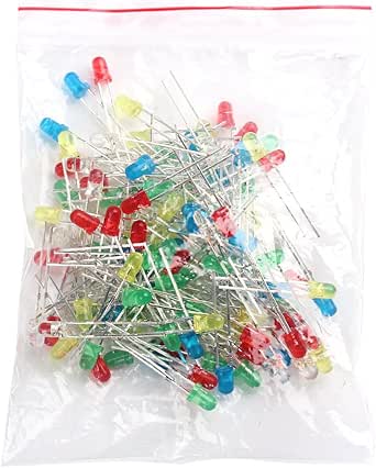 Kit D’assortiment De LEDs 3 Mm Et 5 Mm - Rouge, Vert, Jaune, Bleu, Blanc, Pour Projets DIY