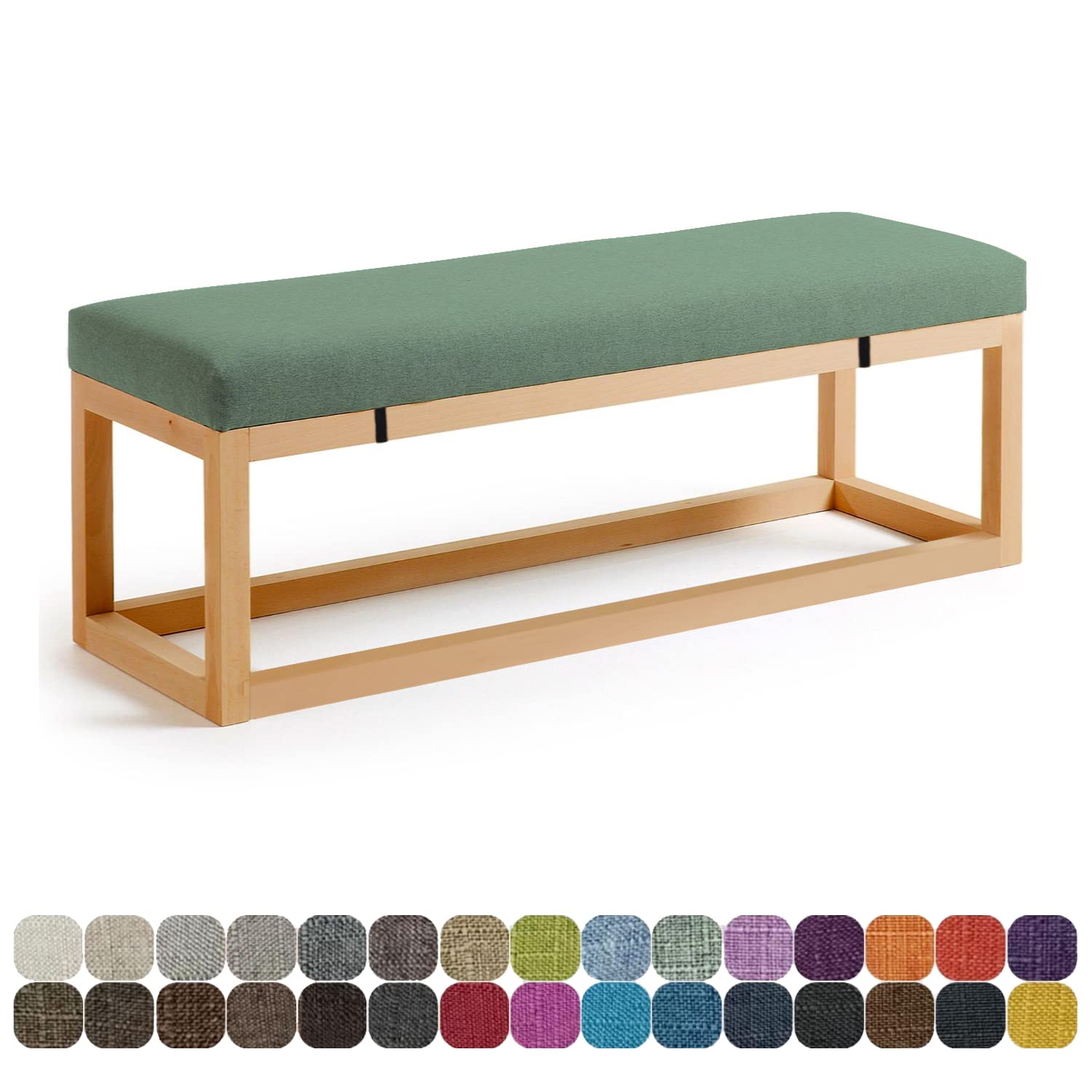 Coussin pour baie vitrée et banquette de jardin 180x40 cm vert relax