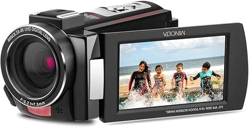 Miniatura 5 de Minolta Videocámara: digital 4K, video Ultra HD a 24 fps, fotos de 30 MP, visión nocturna con IR, zoom 16X, antivibración, pantalla táctil IPS de 3