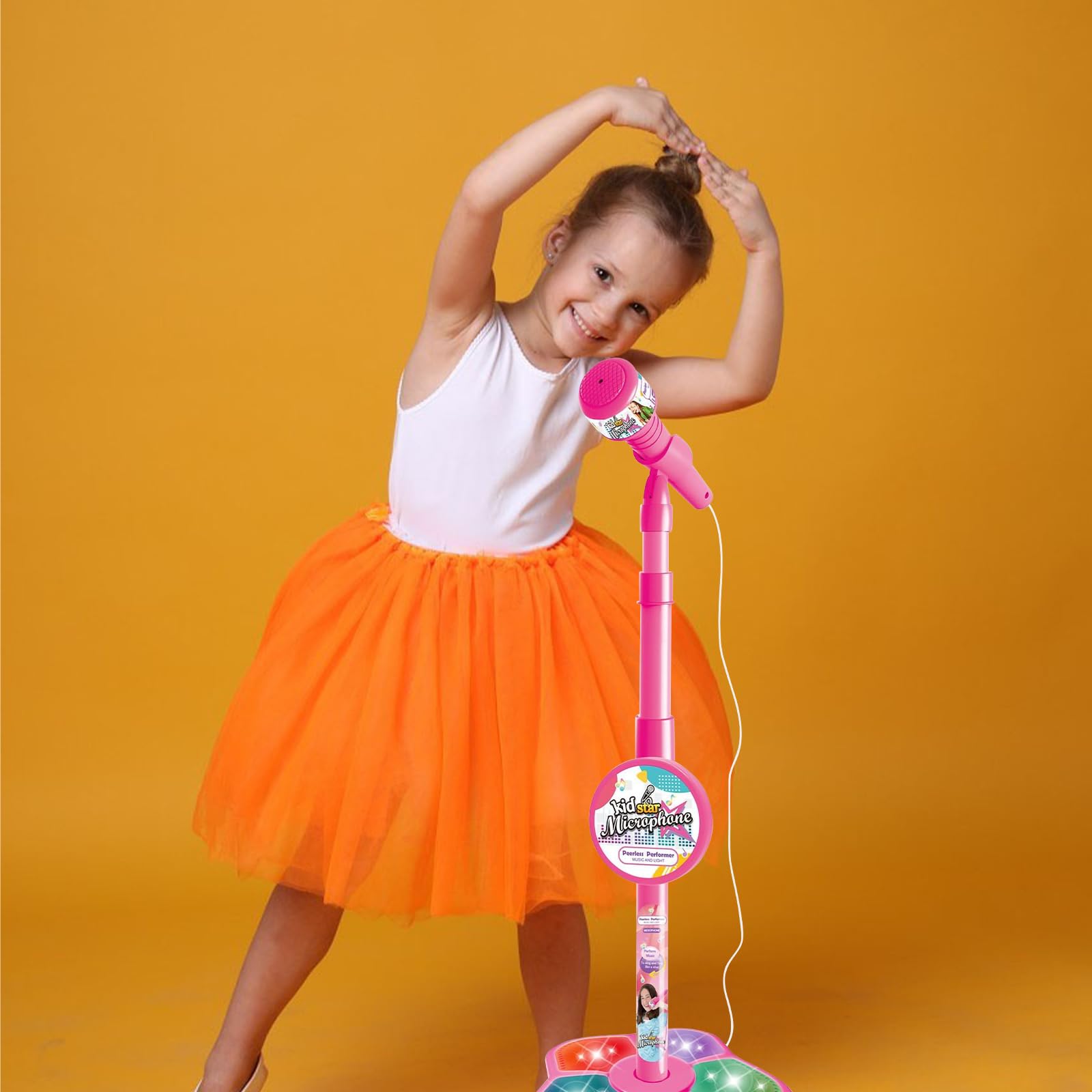 Microfono per bambino PQKL-party karaoke macchina da pavimento, regalo per ragazze