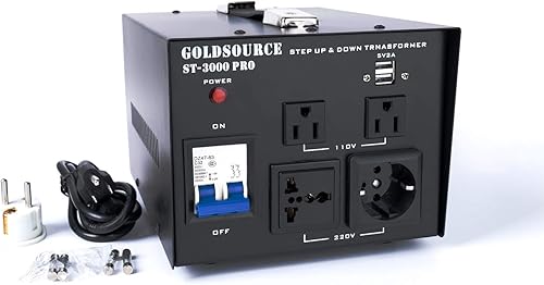 Goldsource - Transformador de voltaje automático de 3000 W ST-Pro, convertidor de voltaje elevador y descendente, convertidor de CA de alta