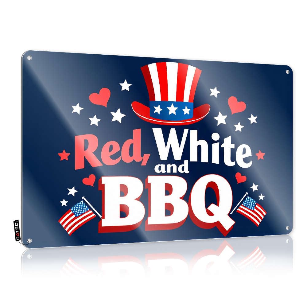 Decaor Gift For Teacher Funny Vintage Signs | Red, White And Bbq Party Invitation Western For Longhorn Living Room(30X40CM)
