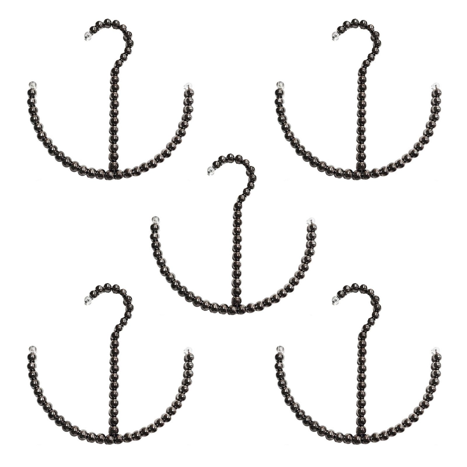Carotoe Black Of 5 Sturdy Abs Pearls Hook For Easy Mounting And Efficient Storage Of Jackets Cap In Bedroom Storage Organizers