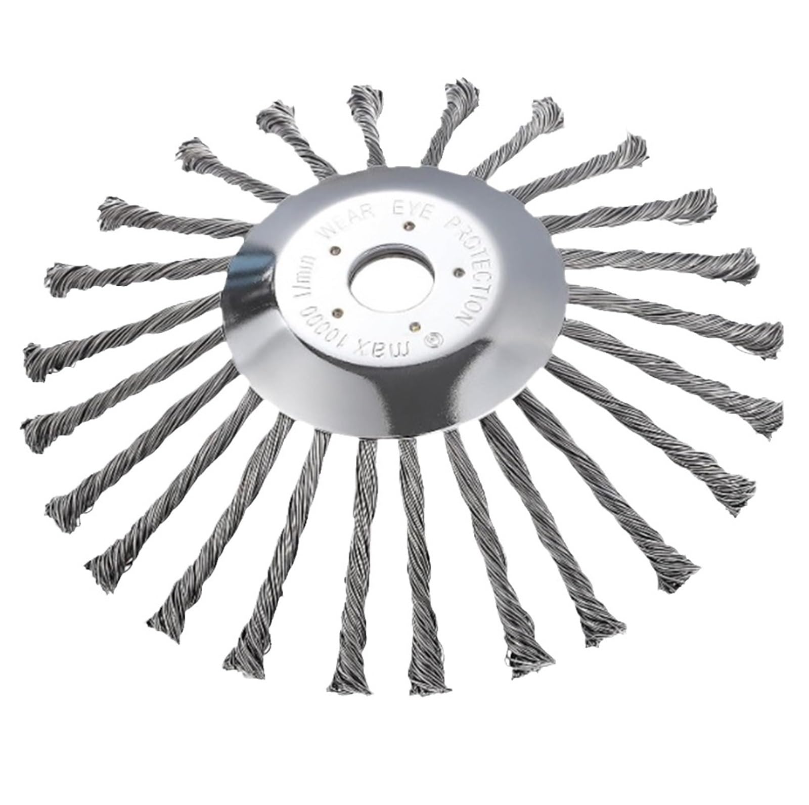 Cabezal de cepillo for desmalezar de alambre de acero de 10 pulgadas | Herramienta universal for eliminar óxido compatible con desbrozadoras y cortacéspedes.