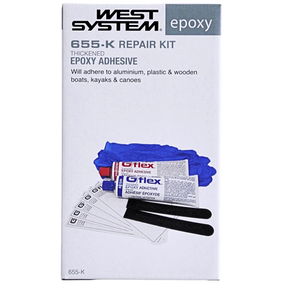 West SystemG/flex 655-K Two Part Epoxy Glue Repair Kit - Heavy Duty High Strength Adhesive Pack, Glue for Plastic, Metal, Wood, Ceramic - for DIY Projects, Boat & Marine Repair