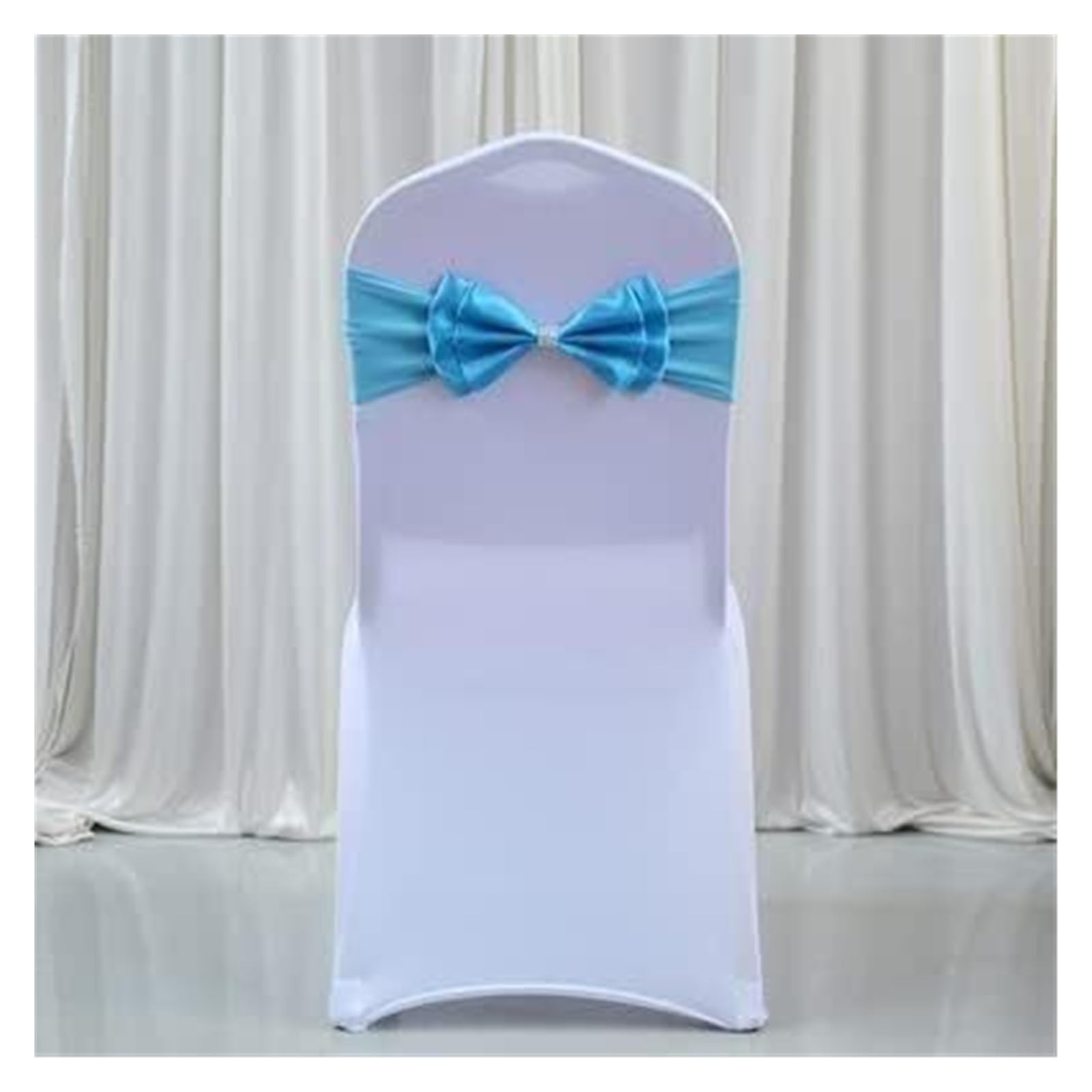 REcsdza chair sashes, Band Spandex Chair Sash With Satin Bow Back For Wedding Event Party Cover Decoration,50pcs(Green)