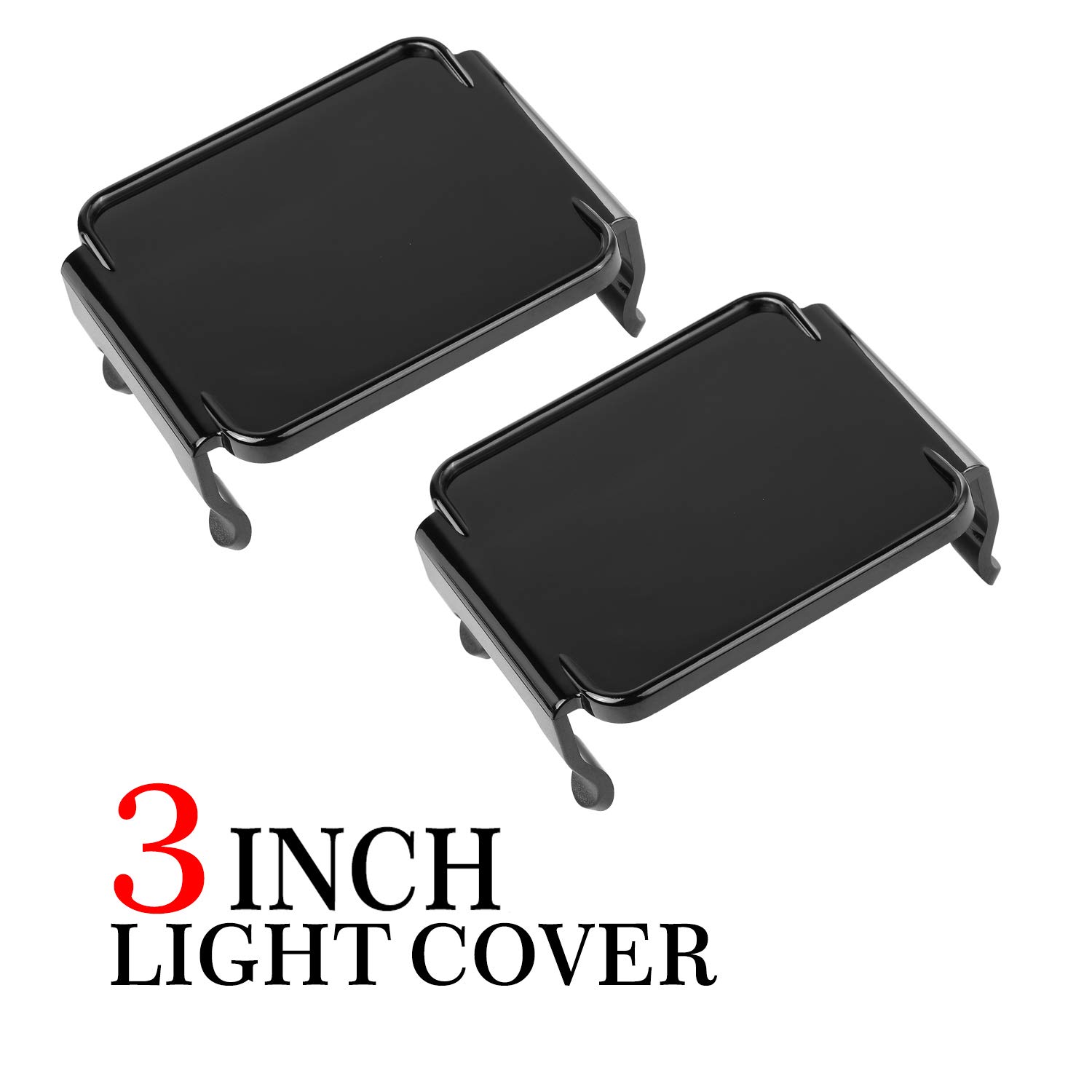 LED Pods Covers Black 3 Inch Offroad Driving Lights LED Pods Work Lights Cover Light Bar Covers LED Cubes Covers PC Protective Lens Covers for SUV ATV UTV Marine