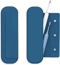 Row&Keep Toothbrush Travel Case, Toothbrush Case for Travel, Travel Toothbrush, Silicone Travel Case, Toothbrush for Business Trips, blue, Toothbrush case for travel | Elektrische Zahnbürste für Geschäftsreisen, Fitnessstudio, Passend für die meisten Hand
