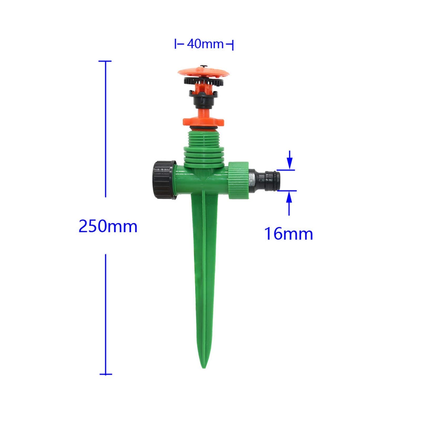 Irrigatore da giardino, Irrigatore rotante in plastica a 360 gradi | Irrigazione del frutteto del prato del giardino: irrigatori rotanti a 360 gradi, confezione da 10